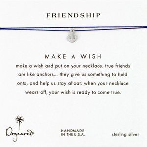 Dogeared Friendship Anchor Necklace, Silver